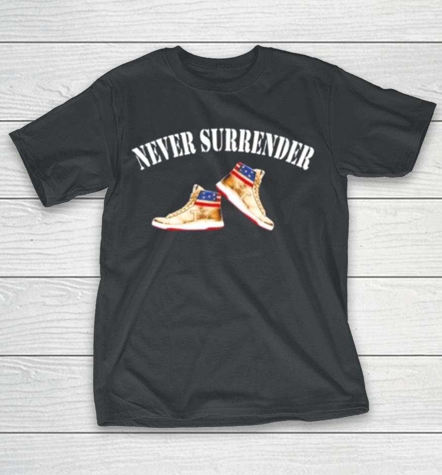 Trump Never Surrender – Trump Air Sneakers T-Shirt