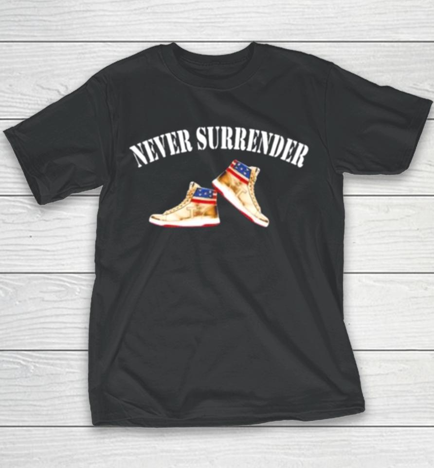 Trump Never Surrender – Trump Air Sneakers Youth T-Shirt