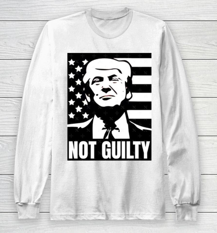 Trump Not Guilty Mugshot 2024 President Long Sleeve T-Shirt
