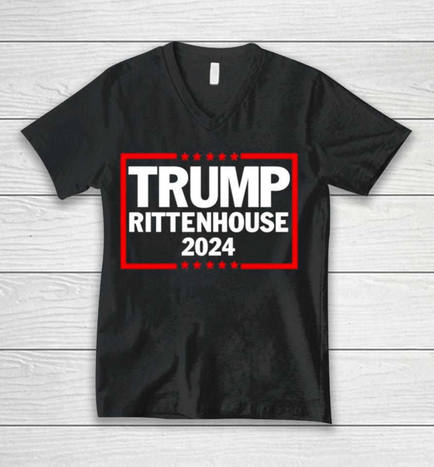 Trump Rittenhouse Funny 2024 Unisex V-Neck T-Shirt