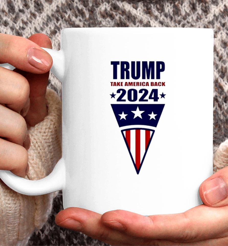 Trump Take America Back 2024 Usa Flag Coffee Mug