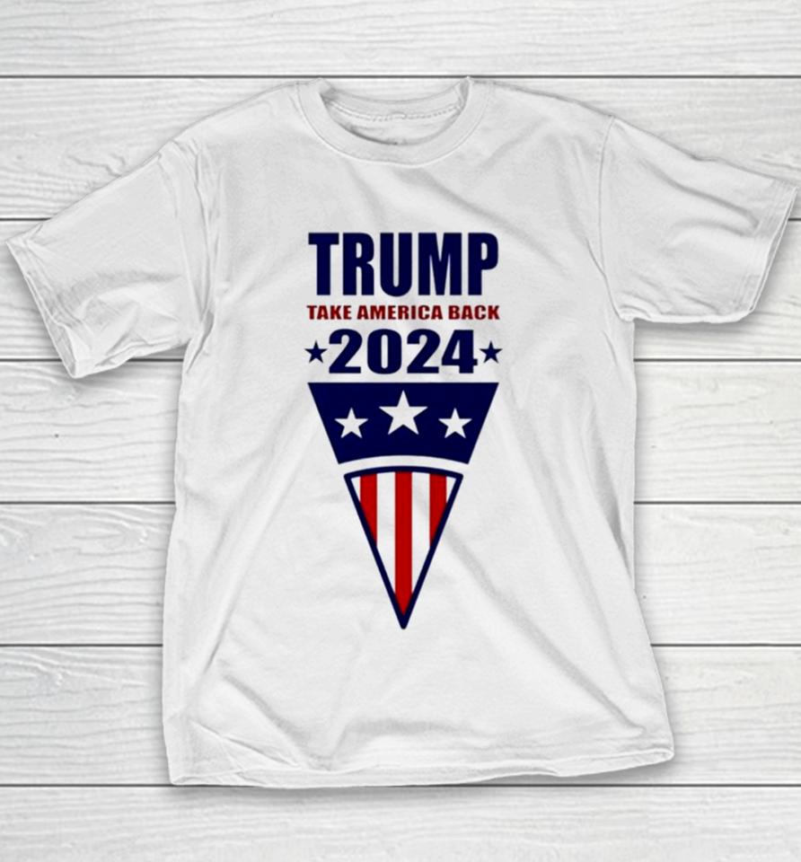 Trump Take America Back 2024 Usa Flag Youth T-Shirt