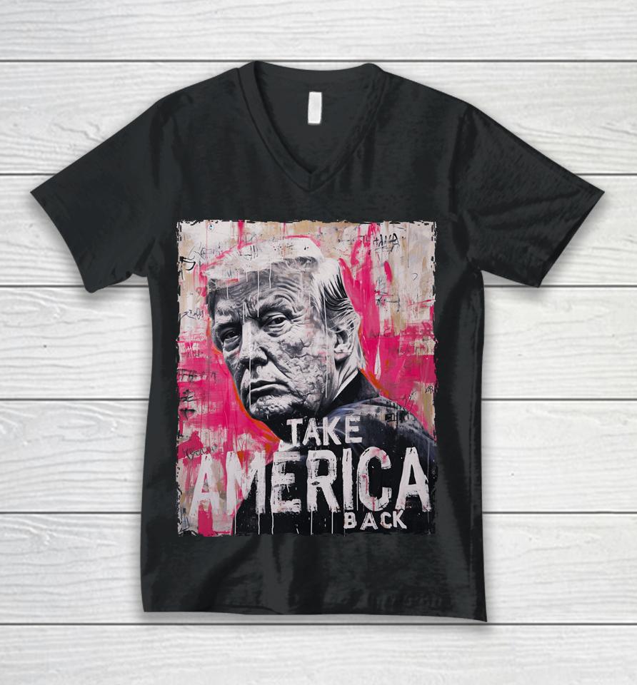 Trump Take America Back Unisex V-Neck T-Shirt