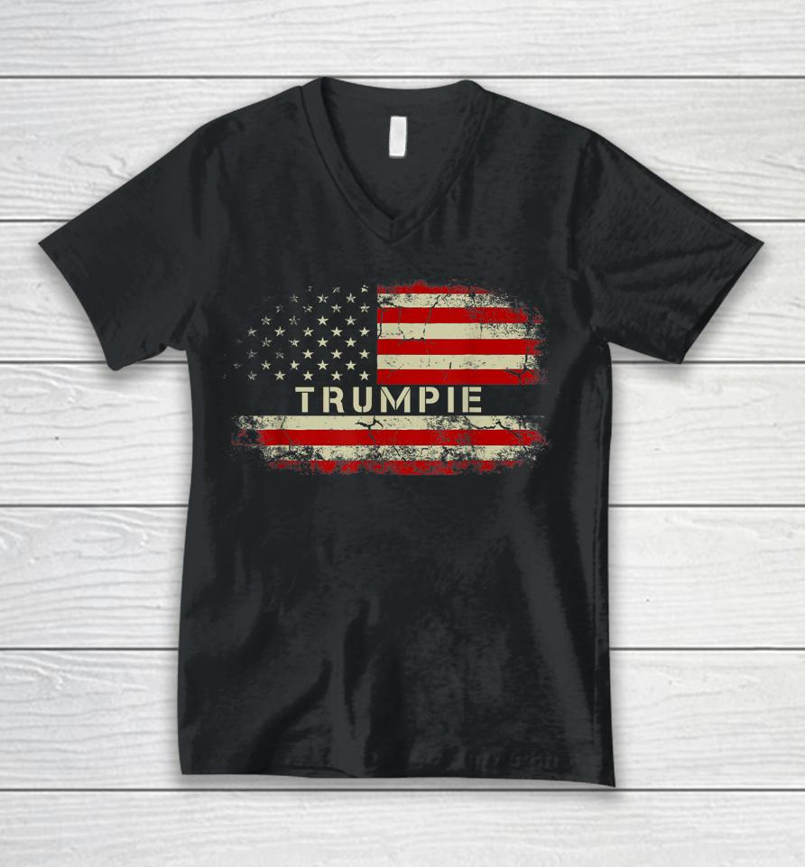 Trumpie Anti Biden Rally Wear Unisex V-Neck T-Shirt