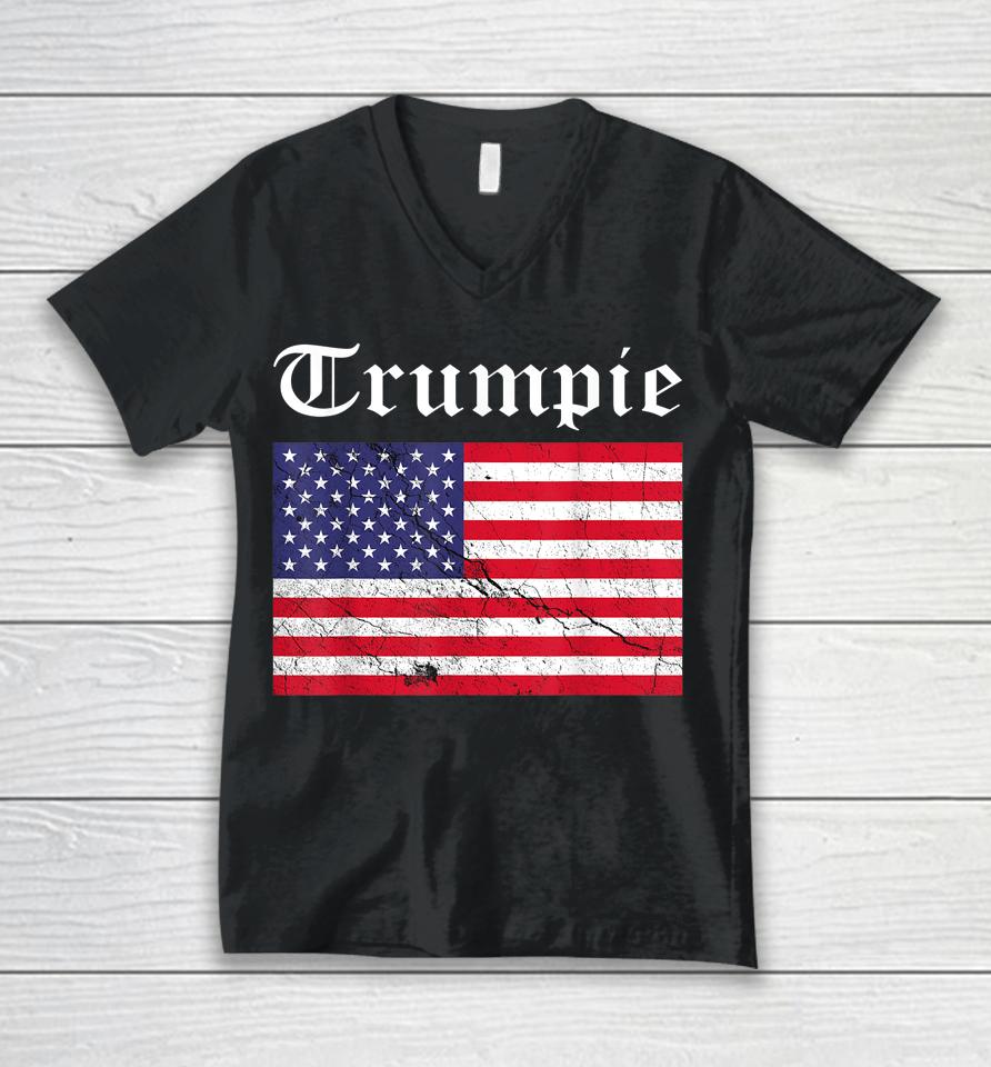 Trumpie T-Shirt Trumpie Usa Flag Unisex V-Neck T-Shirt