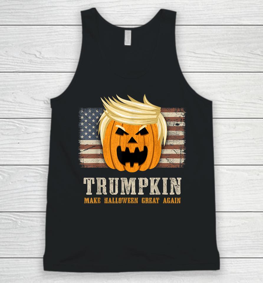 Trumpkin Make Halloween Great Again Us Flag Funny Trump Unisex Tank Top