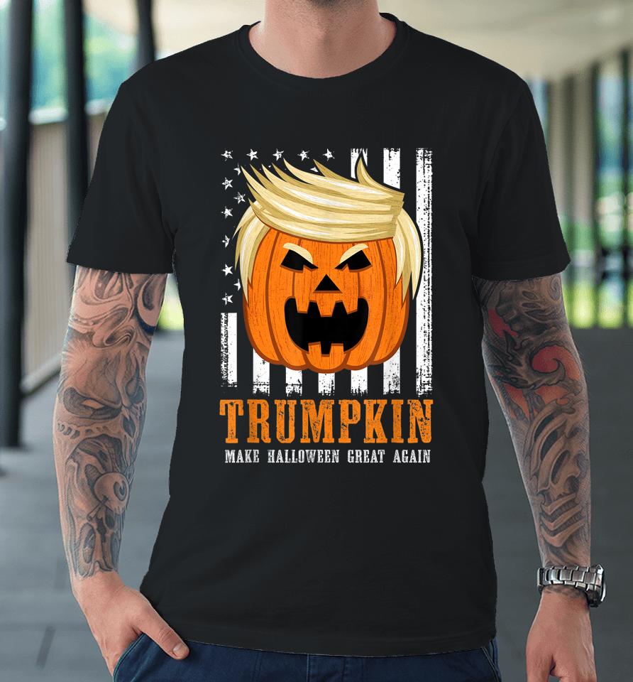 Trumpkin Make Halloween Great Again Us Flag Premium T-Shirt