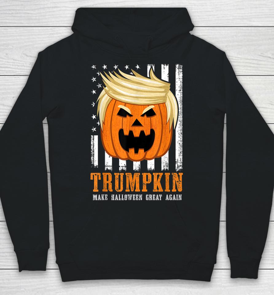 Trumpkin Make Halloween Great Again Us Flag Hoodie