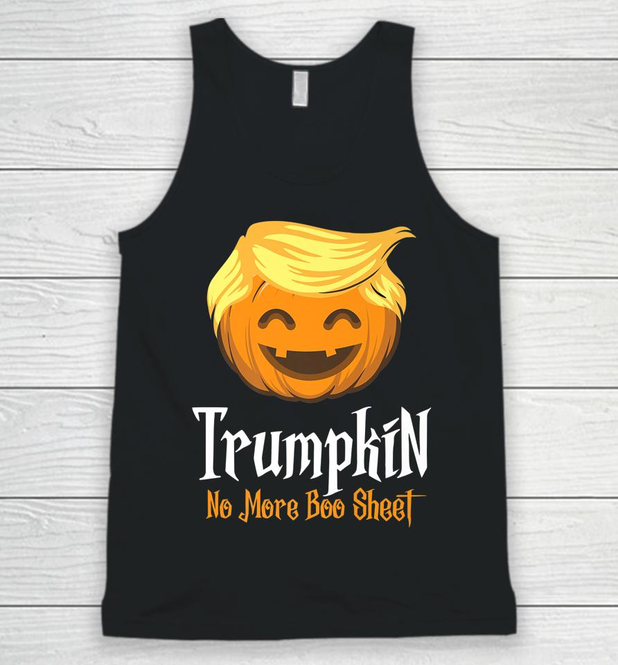Trumpkin No More Boo Sheet Funny Halloween Unisex Tank Top