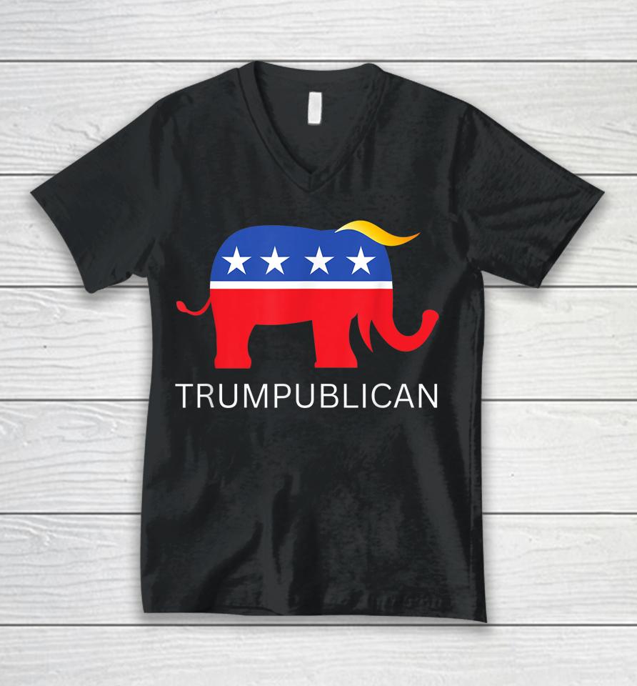 Trumpublican 2024 Trump Keep America Great Again Re-Election Unisex V-Neck T-Shirt