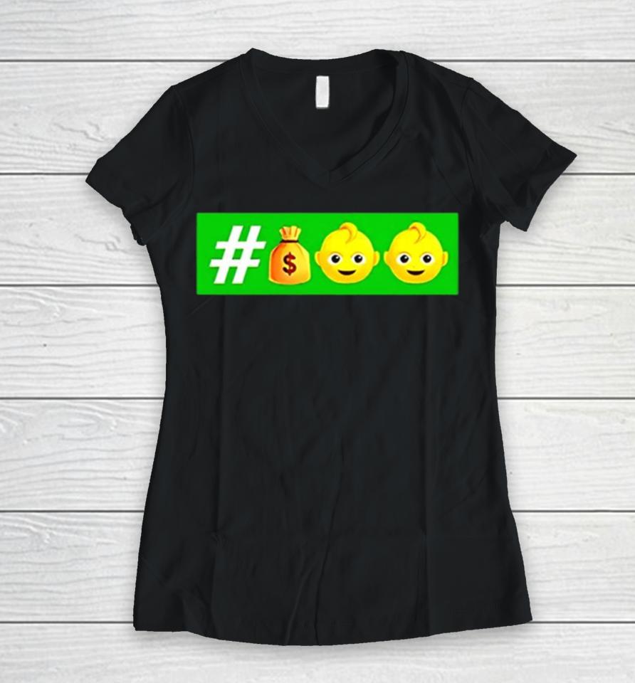 Trust Fund Babies Hashtag Women V-Neck T-Shirt