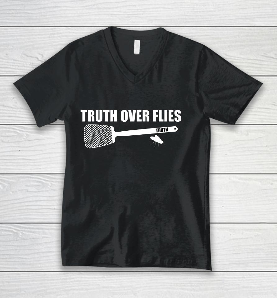 Truth Over Flies Vice Presidents Pence Fly Biden Harris Unisex V-Neck T-Shirt