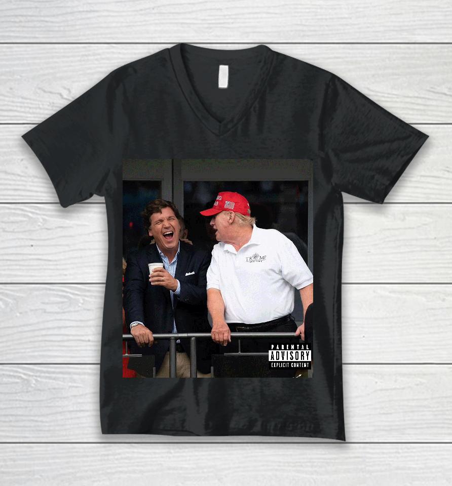 Tucker Carlson And Trump Unisex V-Neck T-Shirt