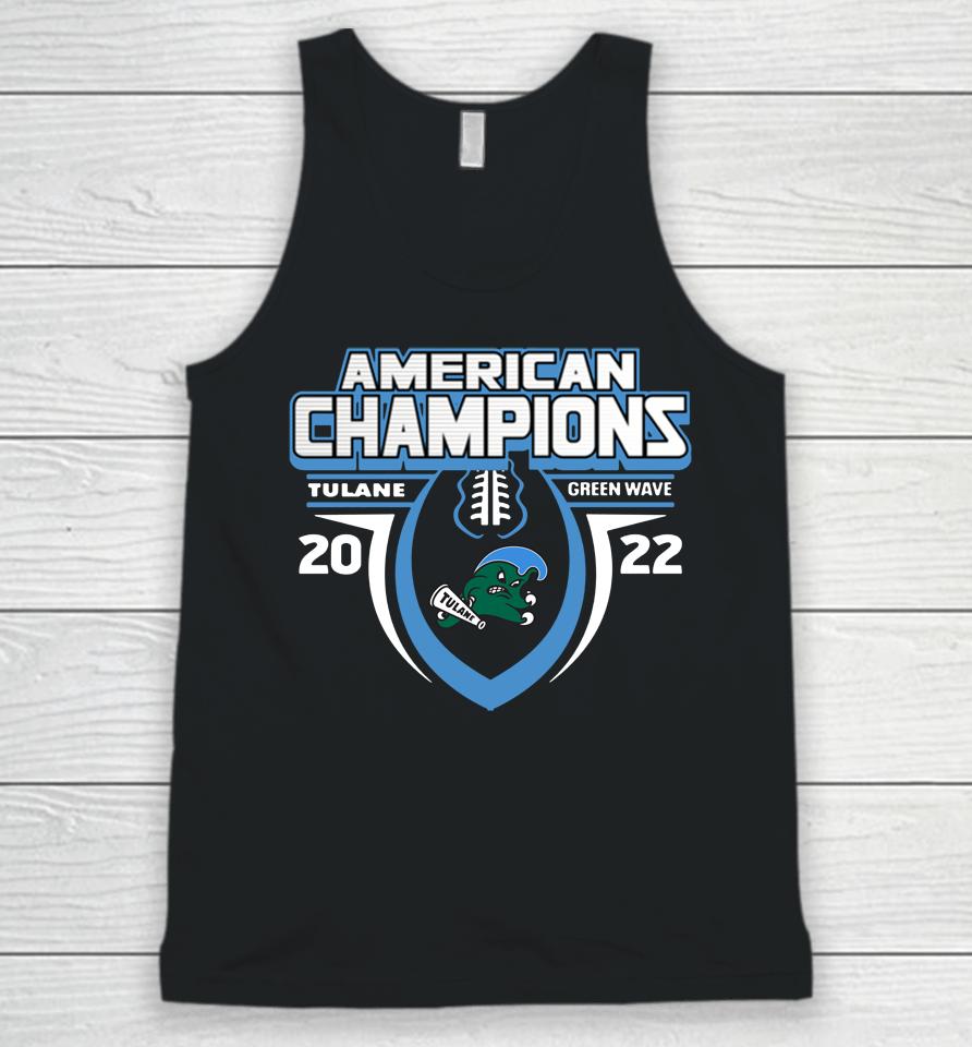 Tulane Green Wave 2022 Aac Football Conference Champions Locker Room Unisex Tank Top