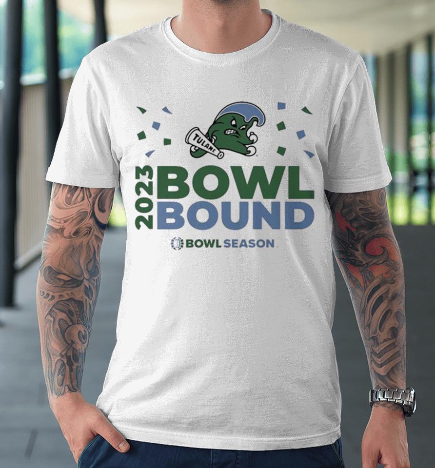 Tulane Green Wave 2023 Bowl Bound Bow Season Logo Premium T-Shirt