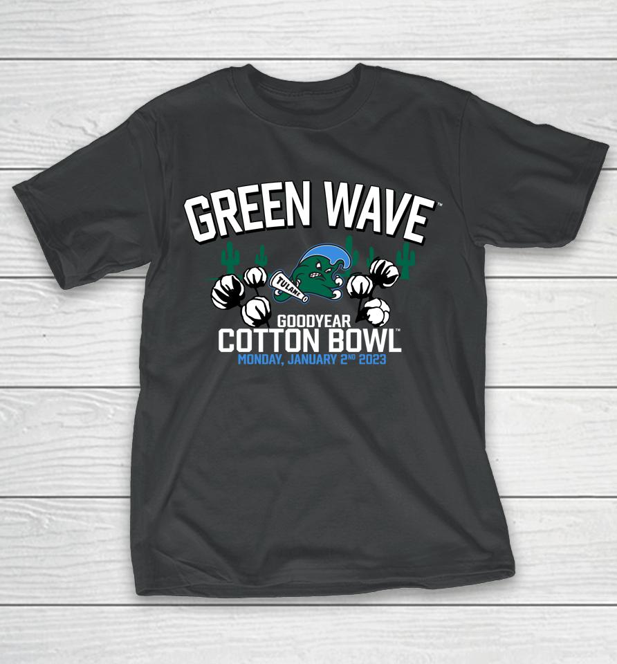 Tulane Green Wave 2023 Goodyear Cotton Bowl Gameday T-Shirt