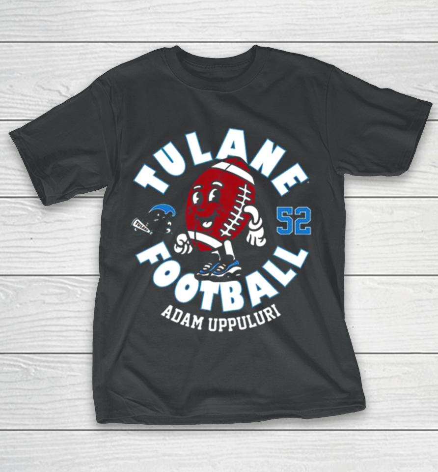 Tulane Green Wave Adam Uppuluri 2023 Ncaa Football T-Shirt