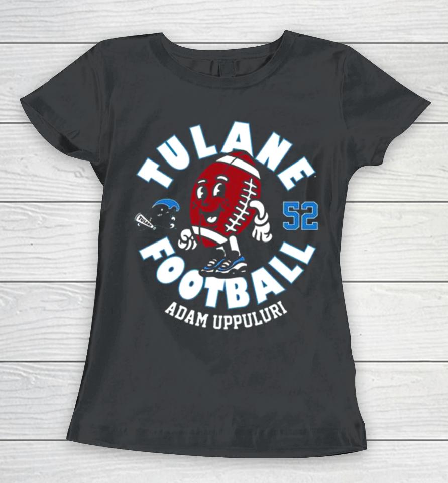 Tulane Green Wave Adam Uppuluri 2023 Ncaa Football Women T-Shirt