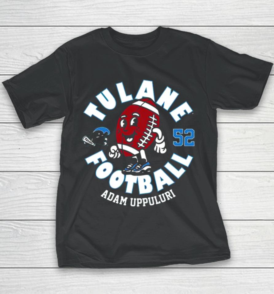 Tulane Green Wave Adam Uppuluri 2023 Ncaa Football Youth T-Shirt
