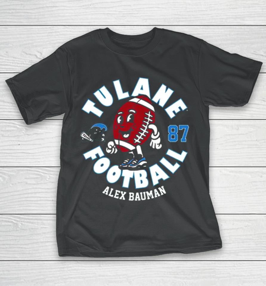 Tulane Green Wave Alex Bauman 2023 Ncaa Football T-Shirt