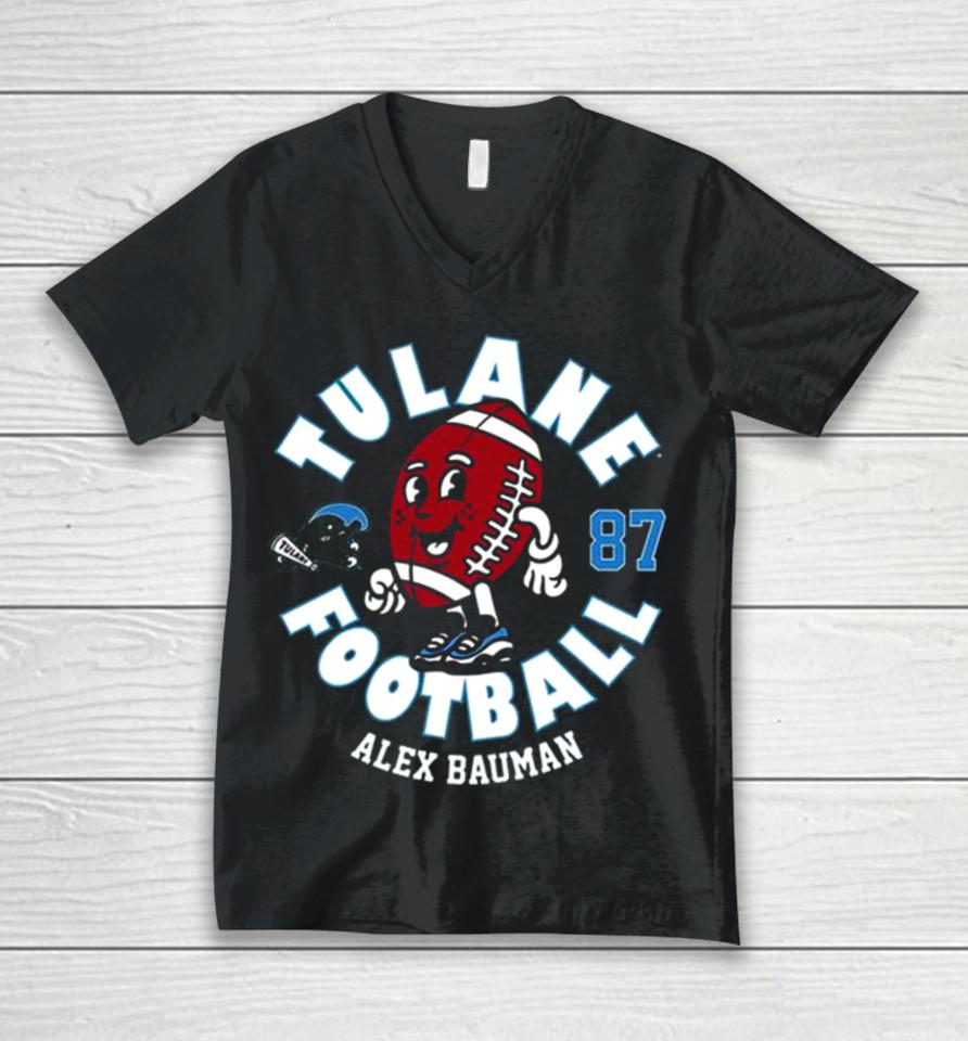 Tulane Green Wave Alex Bauman 2023 Ncaa Football Unisex V-Neck T-Shirt