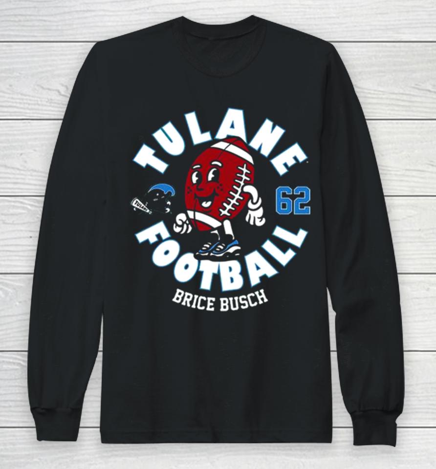 Tulane Green Wave Brice Busch 2023 Ncaa Football Long Sleeve T-Shirt