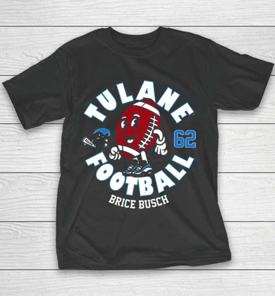 Tulane Green Wave Brice Busch 2023 Ncaa Football Youth T-Shirt