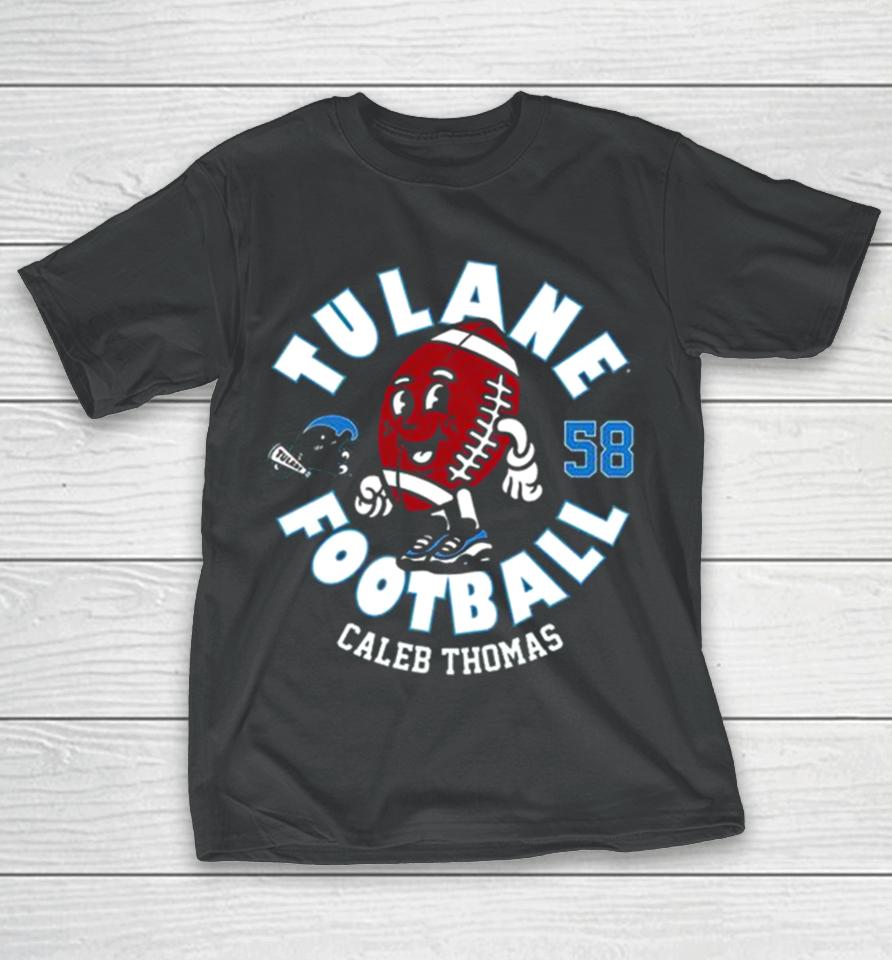 Tulane Green Wave Caleb Thomas 2023 Ncaa Football T-Shirt