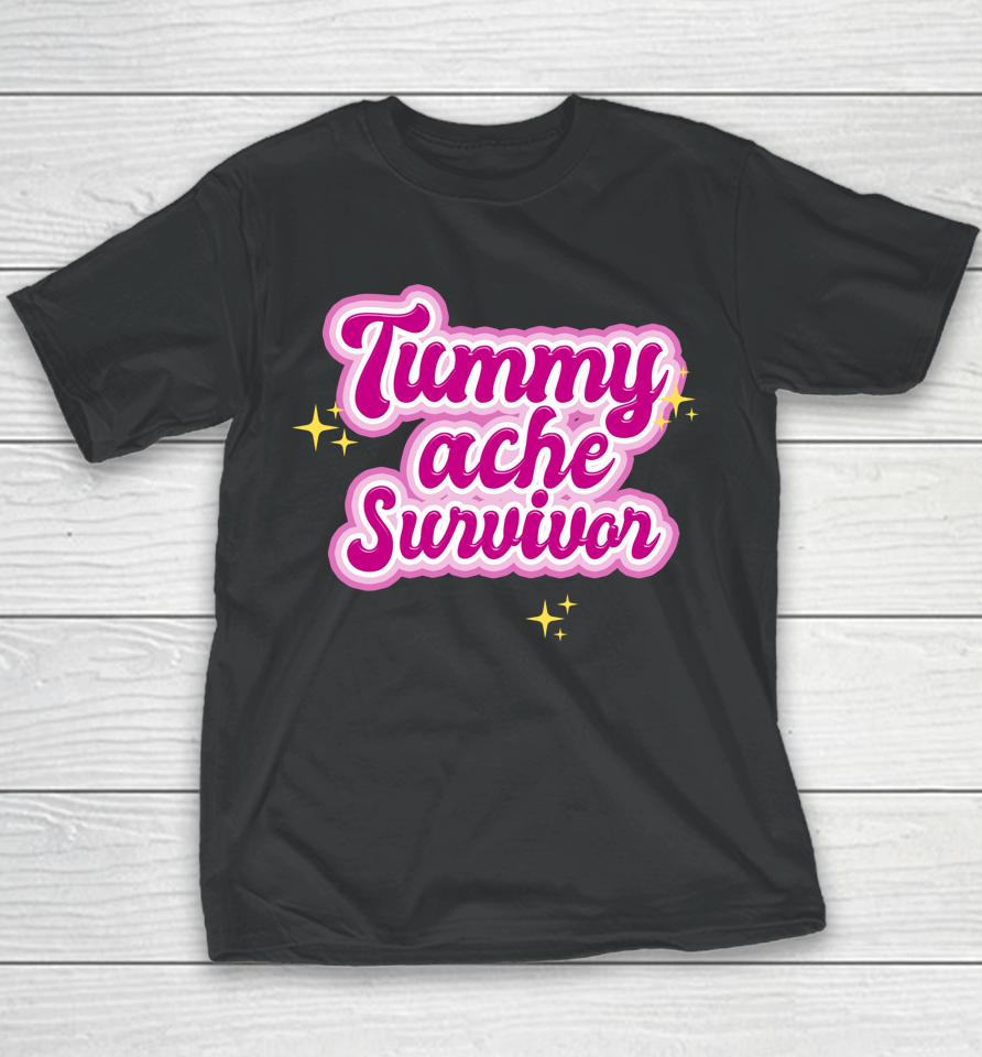 Tummy Ache Survivor Funny Stomach Ache Ibs Youth T-Shirt