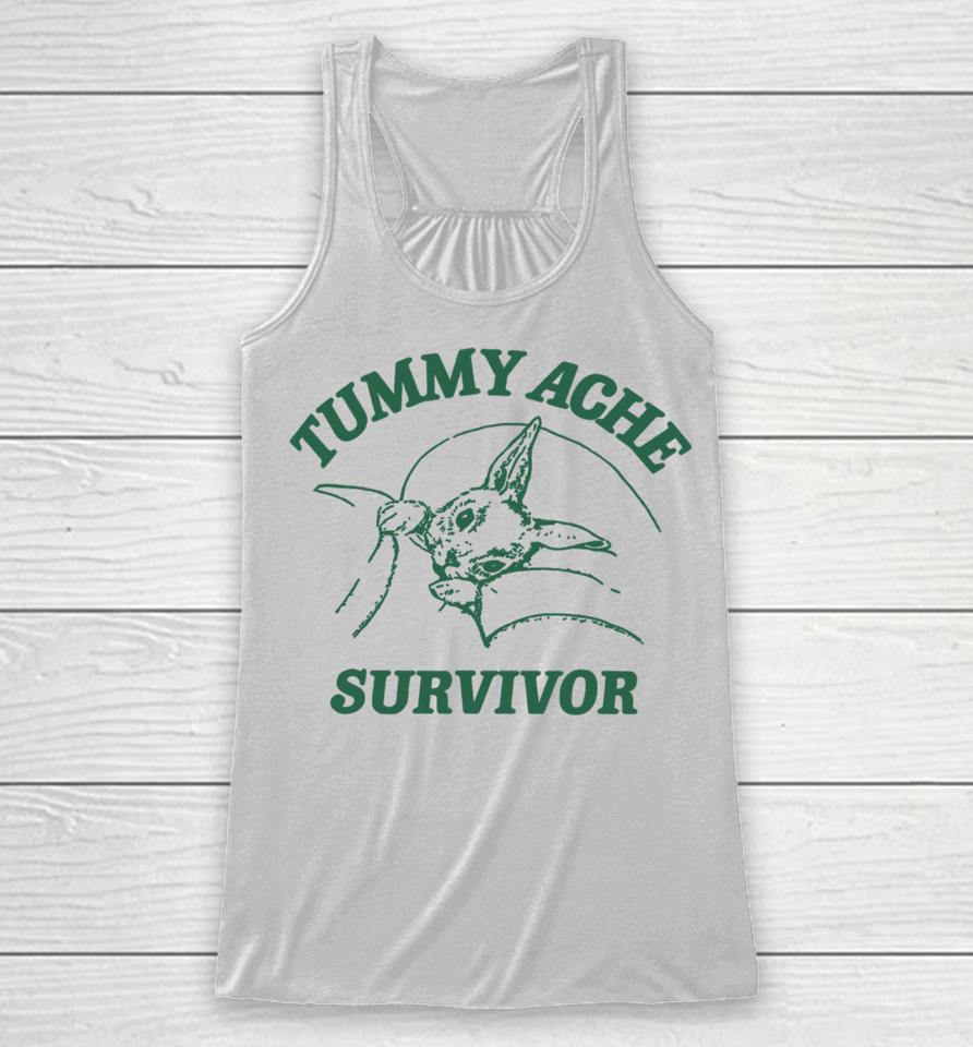 Tummy Ache Survivor Rabbit Racerback Tank