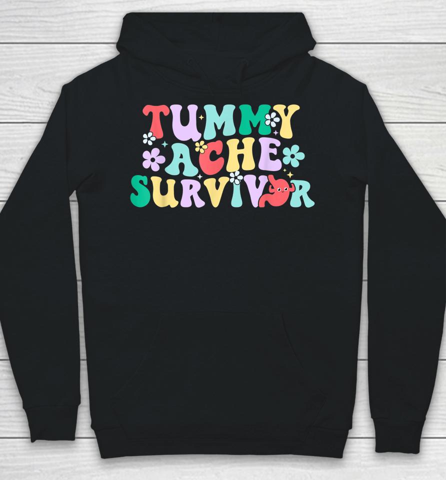 Tummy Ache Survivor Shirt, Funny Tummy Humor Retro Pastel Hoodie