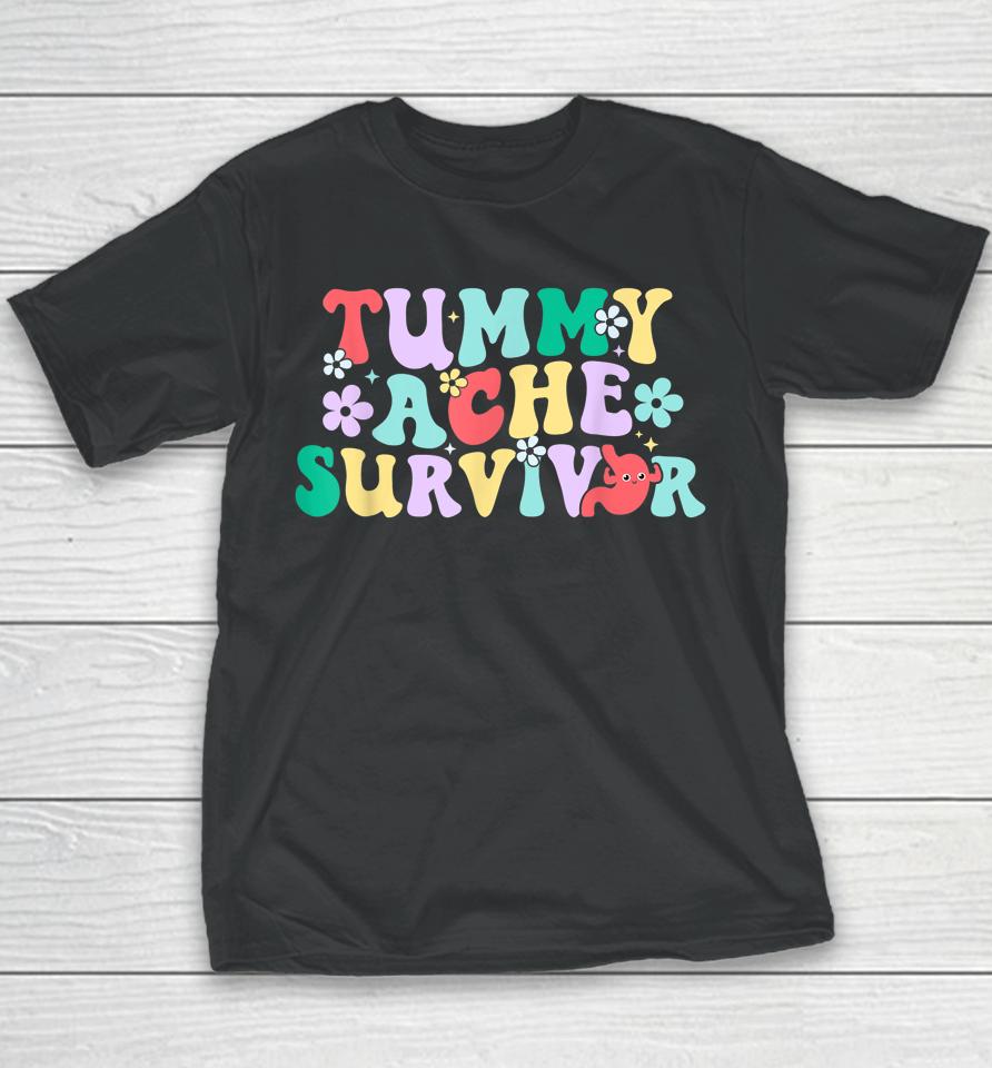 Tummy Ache Survivor Shirt, Funny Tummy Humor Retro Pastel Youth T-Shirt