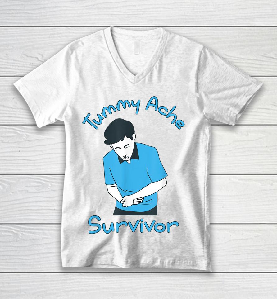 Tummy Ache Survivor Unisex V-Neck T-Shirt