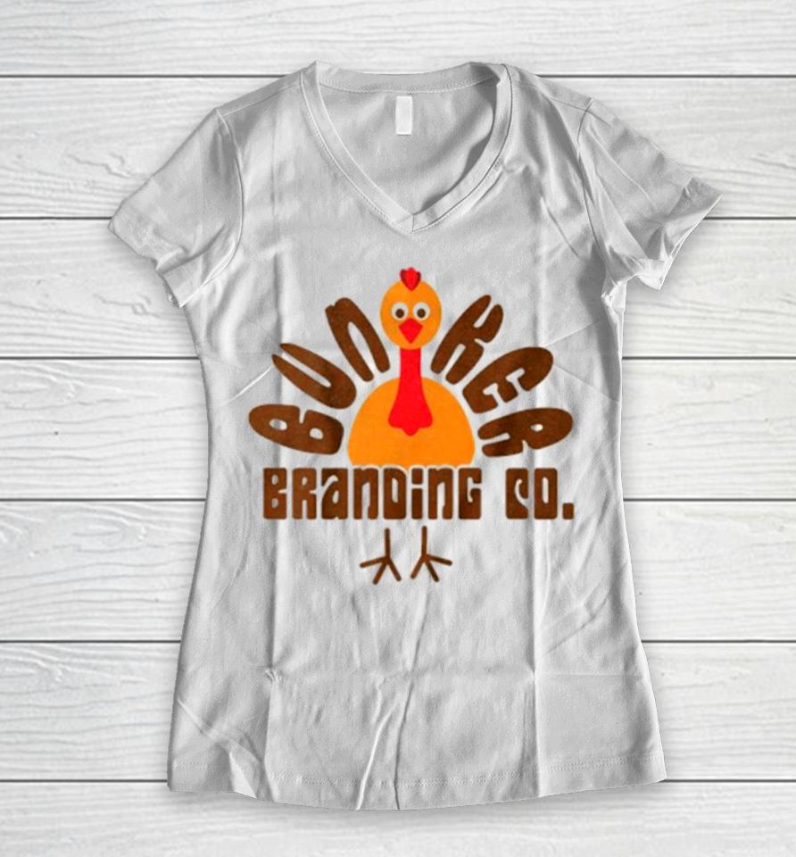 Turkey Bunker Branding Co Women V-Neck T-Shirt