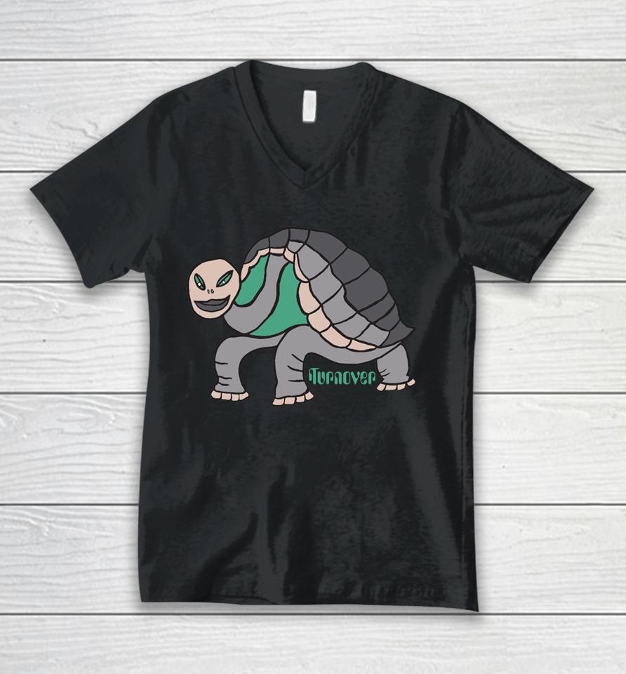 Turnover Merch Turtle Run For Cover Records Unisex V-Neck T-Shirt