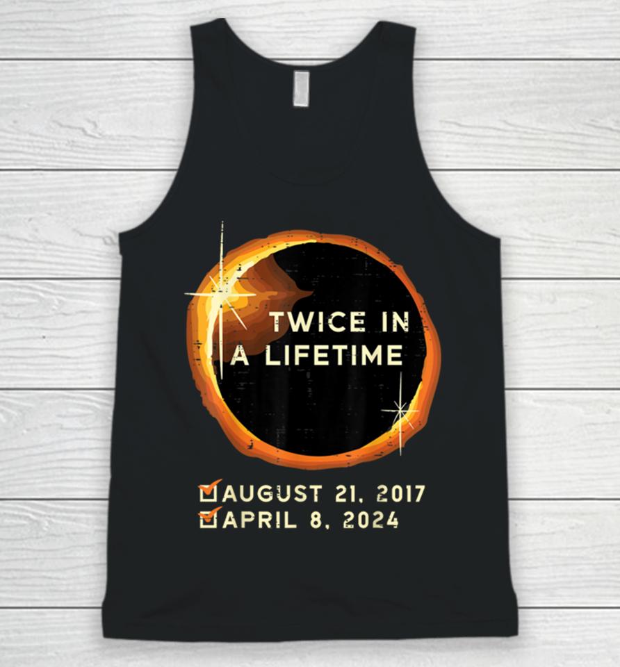 Twice In A Lifetime Total Solar Eclipse 2024 Men Women Kids Unisex Tank Top