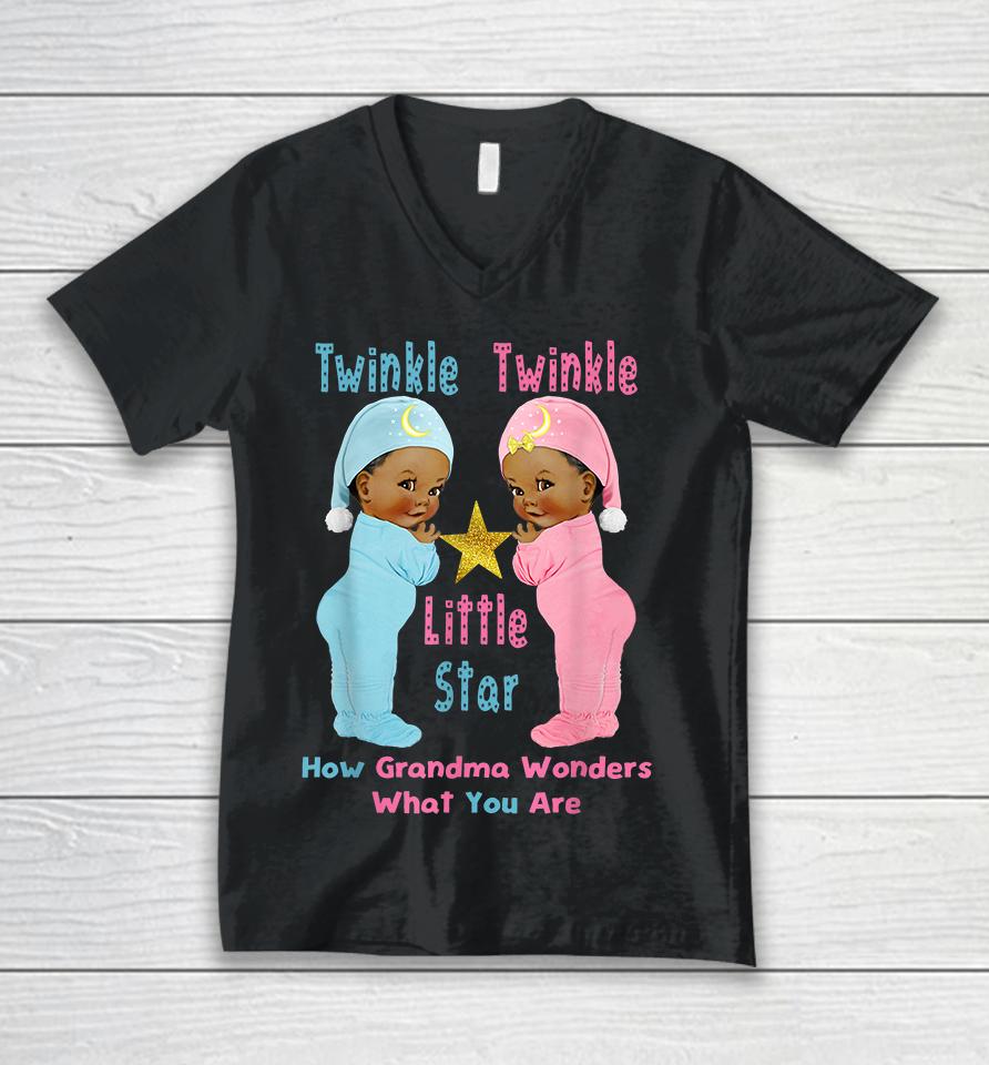 Twinkle Twinkle Little Star How Grandma Wonders What You Are Unisex V-Neck T-Shirt