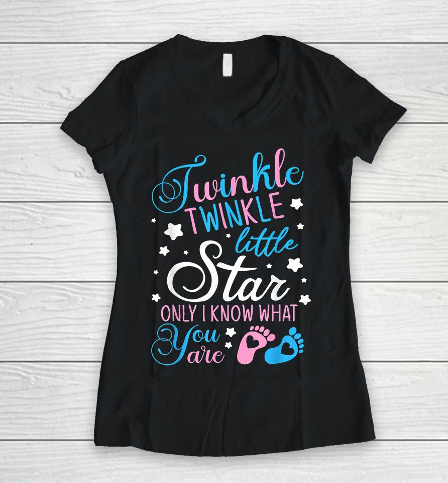 Twinkle Twinkle Little Star Only I Know What You Are Women V-Neck T-Shirt