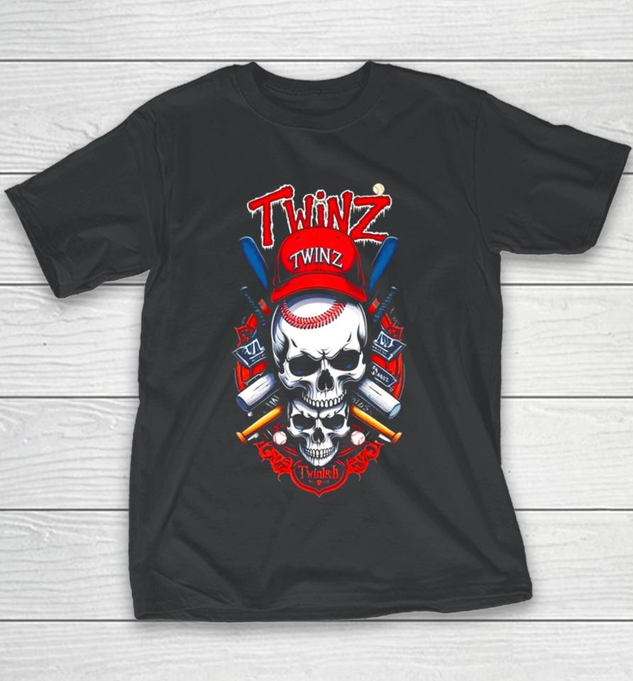 Twinz Skull Baseball 2024 Youth T-Shirt