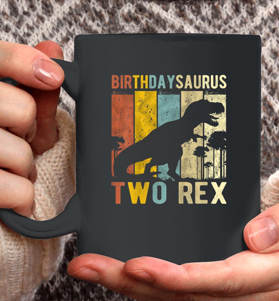 Two Rex 2Nd Birthday Dinosaur T-Rex 2 Year Old Birthday Coffee Mug