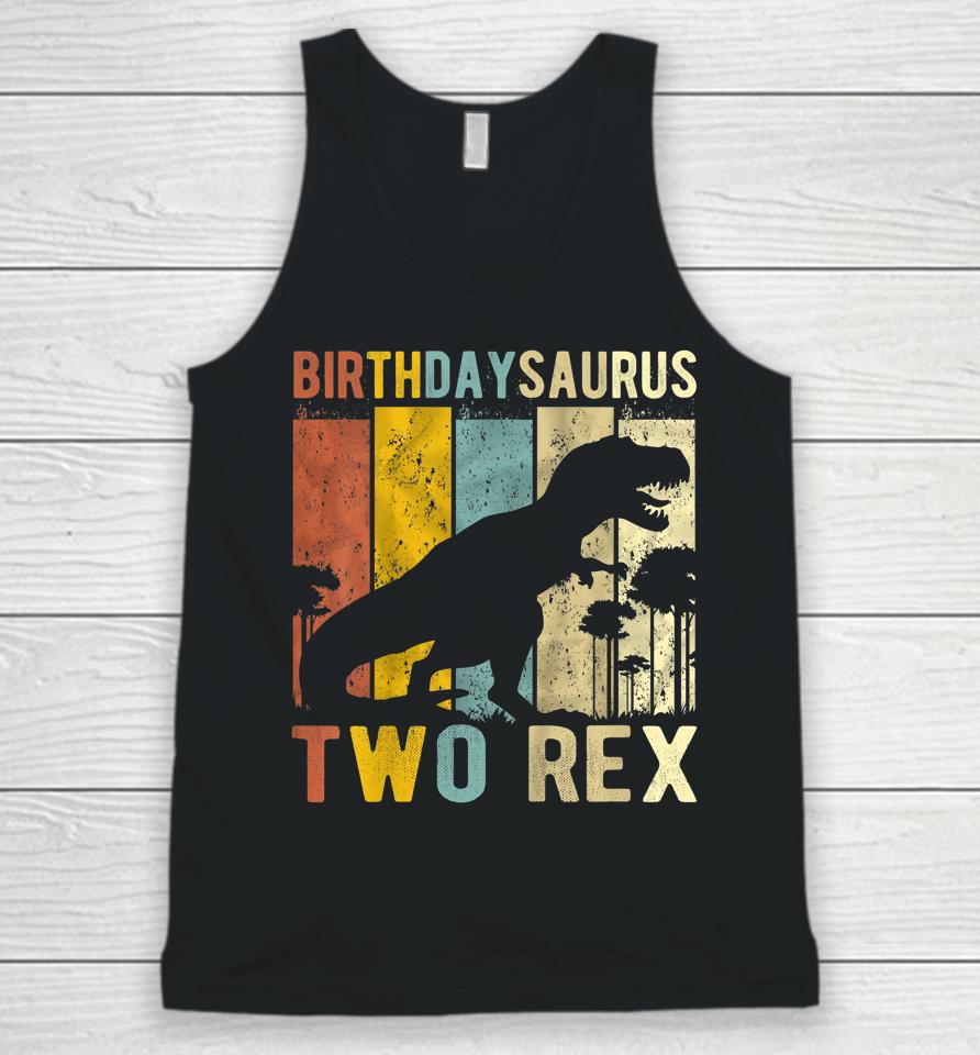 Two Rex 2Nd Birthday Dinosaur T-Rex 2 Year Old Birthday Unisex Tank Top