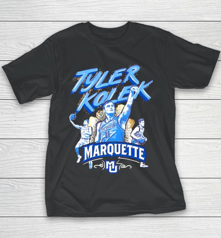 Tyler Kolek Triple Threat Marquette Golden Eagles Youth T-Shirt