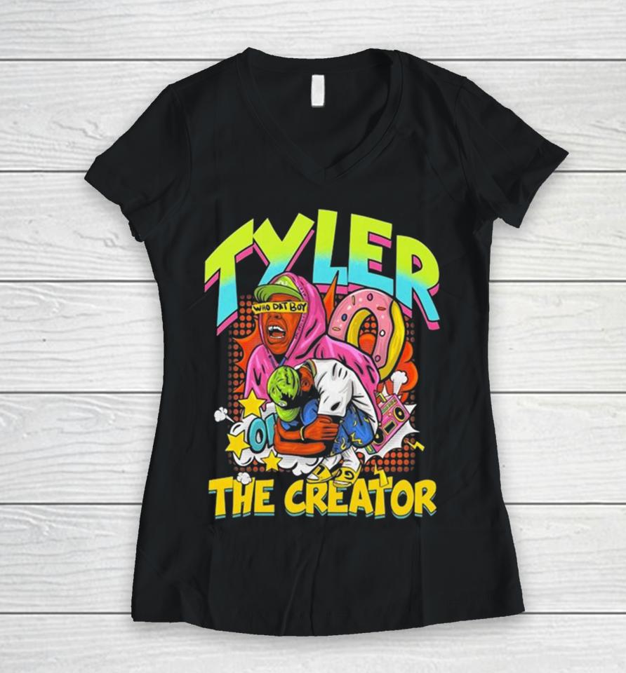 Tyler The Creator Who Dat Boy Women V-Neck T-Shirt