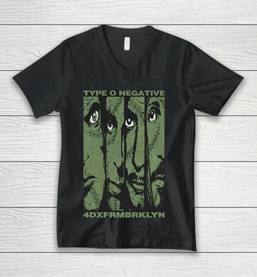 Type O Negative Merch 4Dxfrmbrklyn Unisex V-Neck T-Shirt