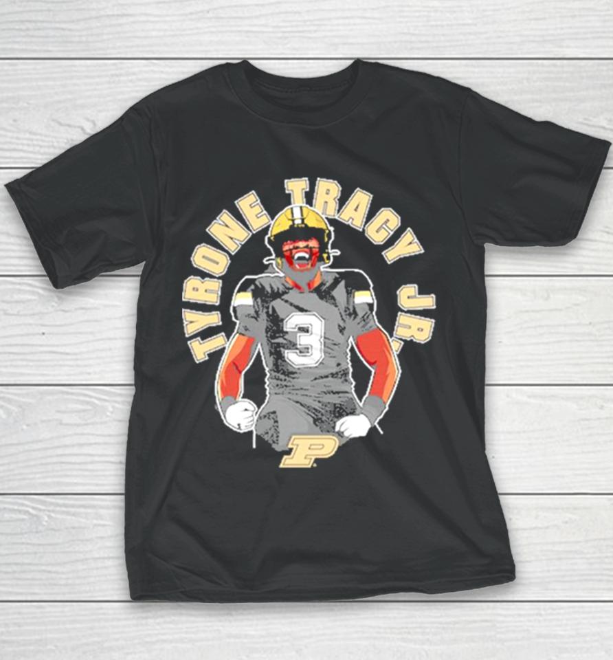Tyrone Tracy Jr. Purdue Boilermakers Football Cartoon Youth T-Shirt