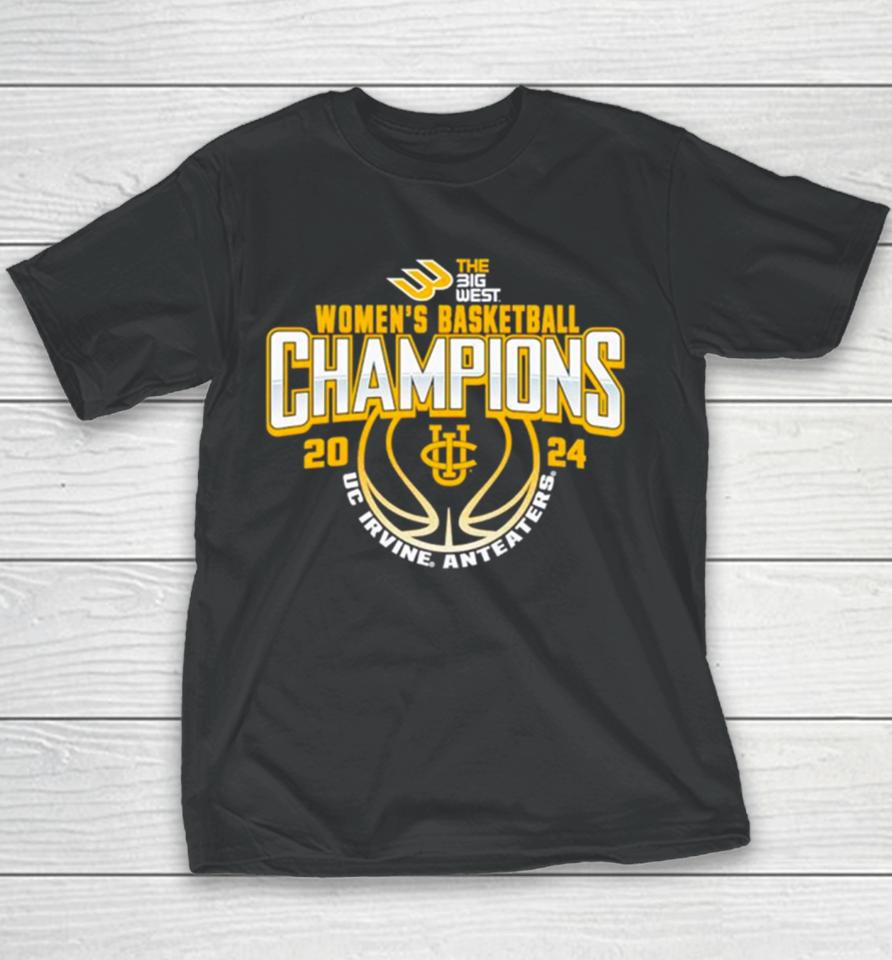Uc Irvine Anteaters 2024 Big West Women’s Basketball Conference Tournament Champions Youth T-Shirt