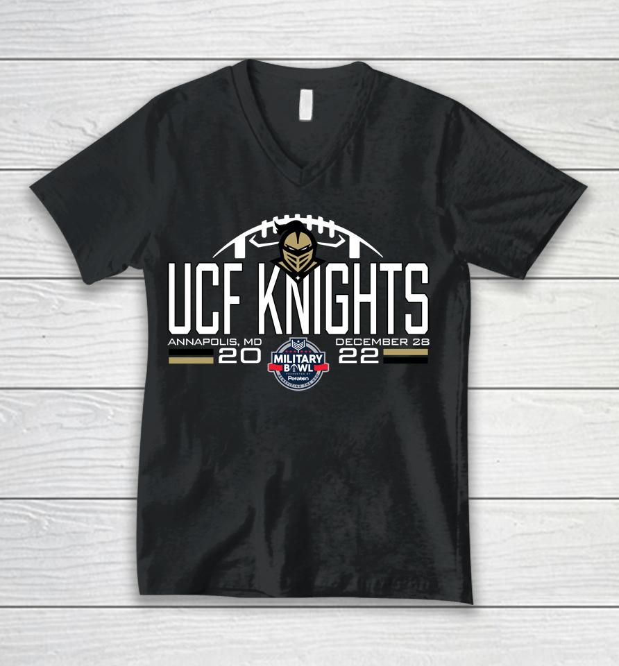 Ucf Knights Football 2022 Military Bowl Military Bowl Gear Shop Unisex V-Neck T-Shirt