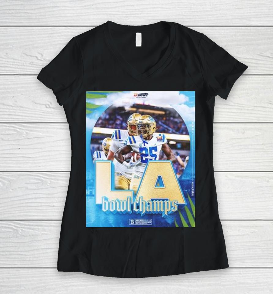 Ucla Bruins 2023 La Bowl Champions Women V-Neck T-Shirt