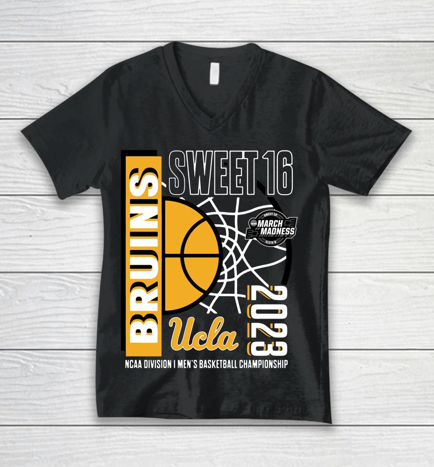 Ucla Bruins 2023 Ncaa Men's Basketball Tournament March Madness Sweet 16 Unisex V-Neck T-Shirt