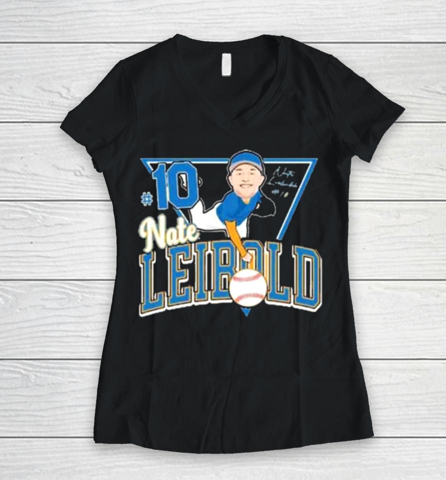Ucla Pitcher Nate Leibold Signature Women V-Neck T-Shirt